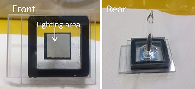 Figure 1 Overview of a stand-alone flat plane-emission diode panel.